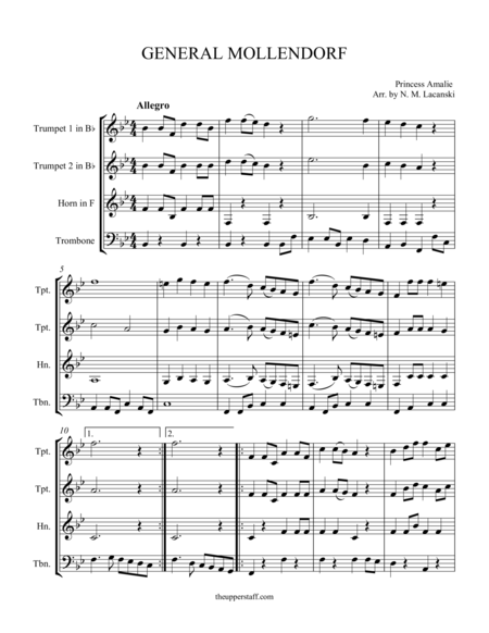 Free Sheet Music General Mollendorf