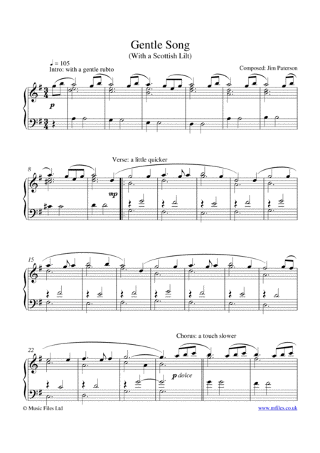 Gentle Song Sheet Music