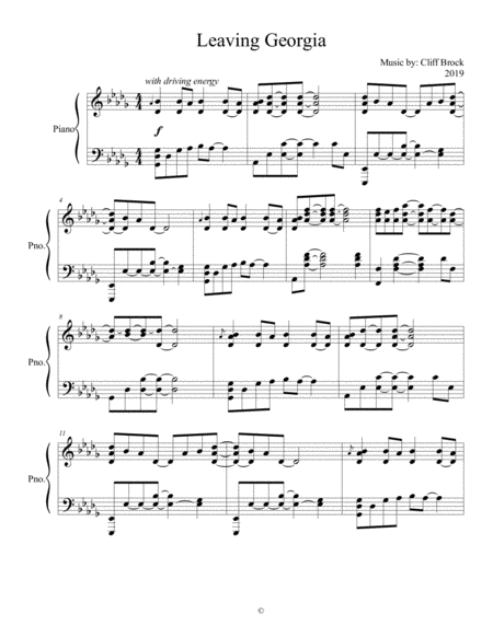 Georgia Goodbye Sheet Music