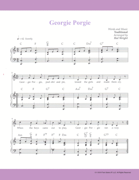 Georgie Porgie Sheet Music