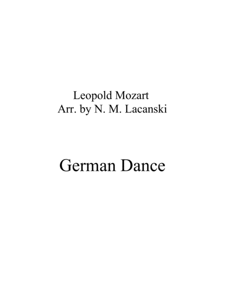 Free Sheet Music German Dance