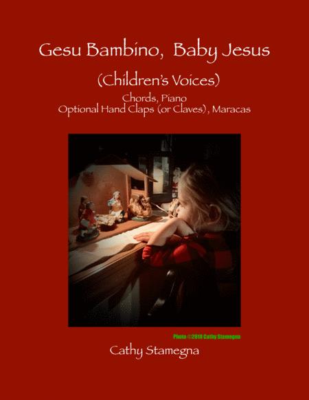 Gesu Bambino Baby Jesus Children Voices Chords Piano Optional Hand Claps Or Claves Maracas Sheet Music