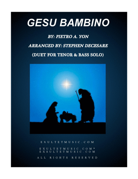 Gesu Bambino Duet For Tenor And Bass Solo Sheet Music