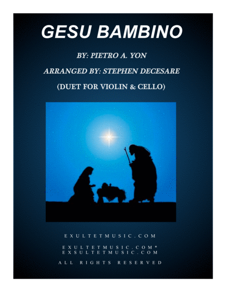 Gesu Bambino Duet For Violin Cello Sheet Music