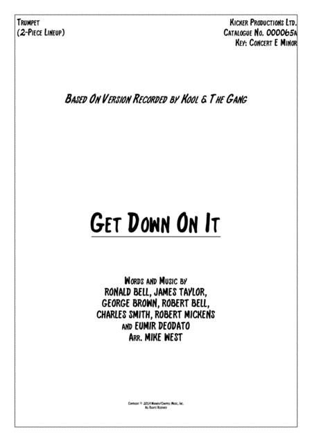 Free Sheet Music Get Down On It 2 Piece Brass Section