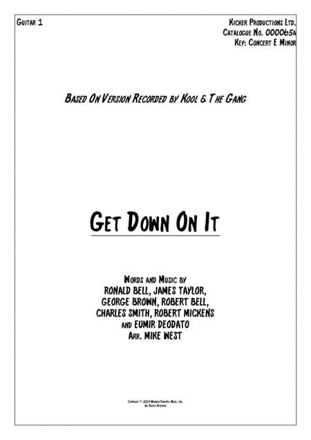 Free Sheet Music Get Down On It Guitar 1