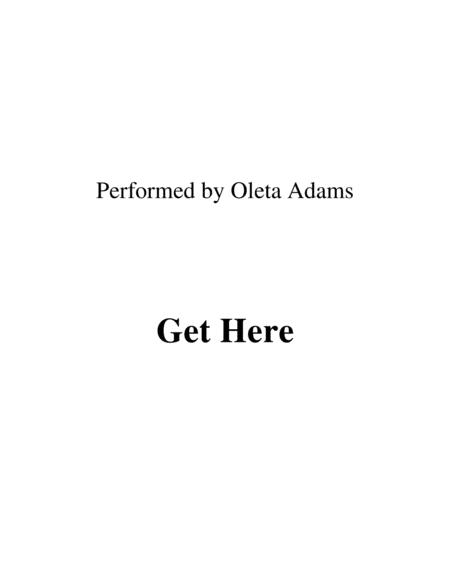 Free Sheet Music Get Here Lead Sheet Performed By Oleta Adams
