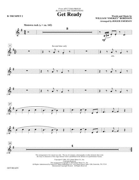 Free Sheet Music Get Ready From Aint Too Proud Arr Roger Emerson Bb Trumpet 2