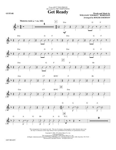 Get Ready From Aint Too Proud Arr Roger Emerson Guitar Sheet Music