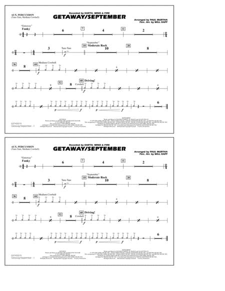 Getaway September Arr Paul Murtha Aux Percussion Sheet Music