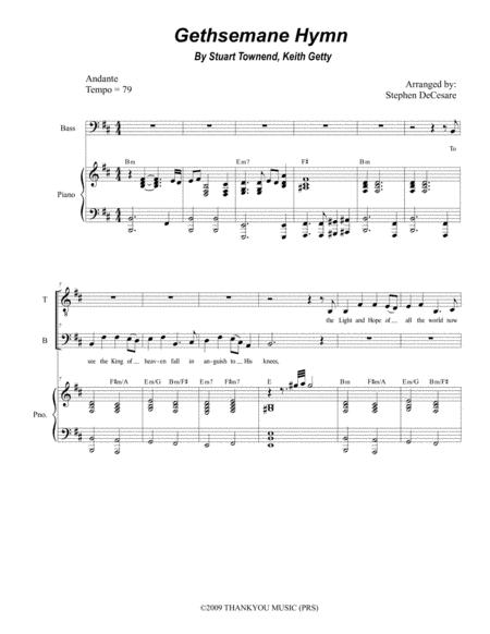 Gethsemane Hymn Duet For Tenor And Bass Solo Sheet Music