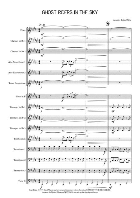 Ghost Riders In The Sky For Marching Band Sheet Music