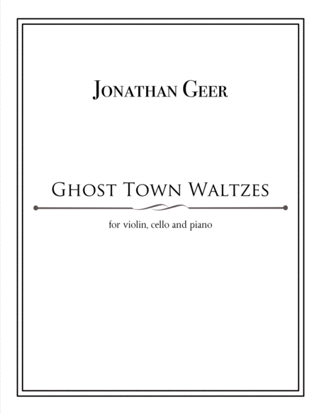 Free Sheet Music Ghost Town Waltzes