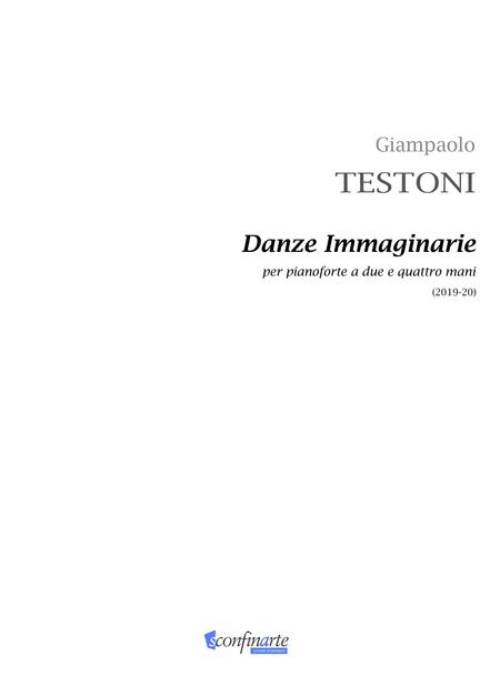 Giampaolo Testoni Danze Immaginarie Es 20 001 Per Pianoforte A Due E Quattro Mani Sheet Music