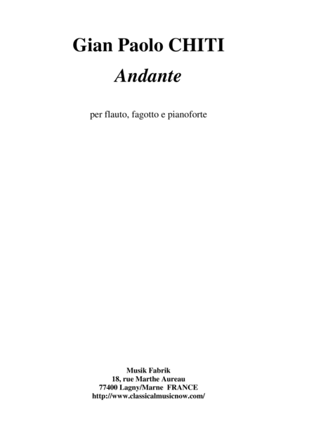 Free Sheet Music Gian Paolo Chiti Andante For Flute Bassoon And Piano