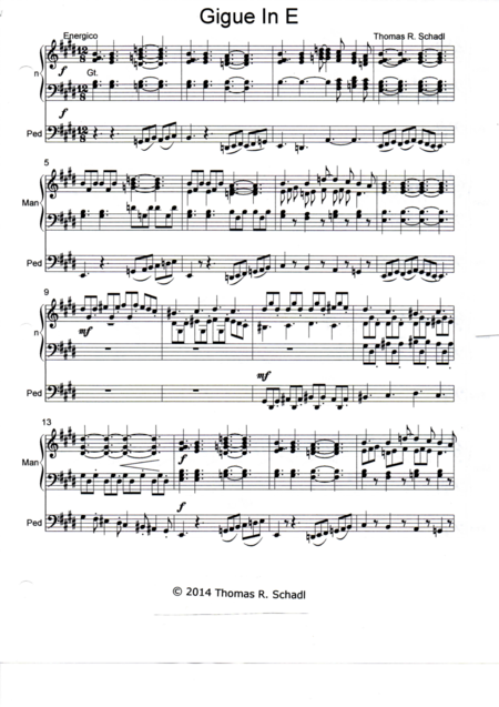 Free Sheet Music Gigue In E