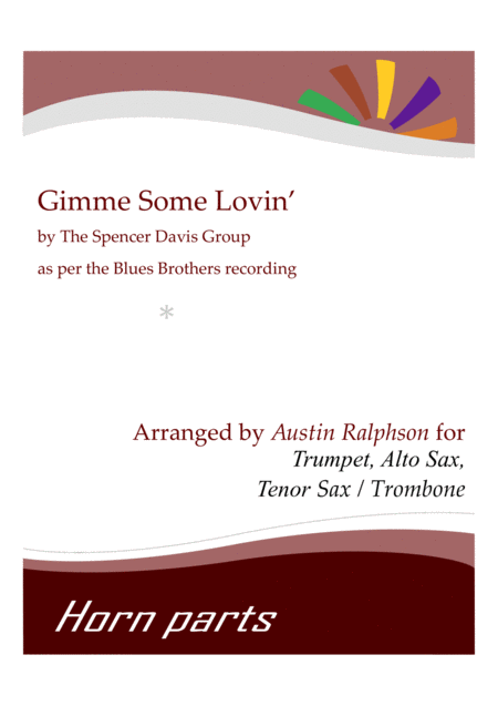 Gimme Some Lovin Horn Parts Sheet Music