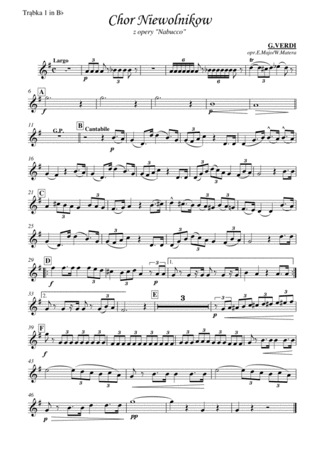 Free Sheet Music Giuseppe Verdi Va Pensiero For Brass Quintet