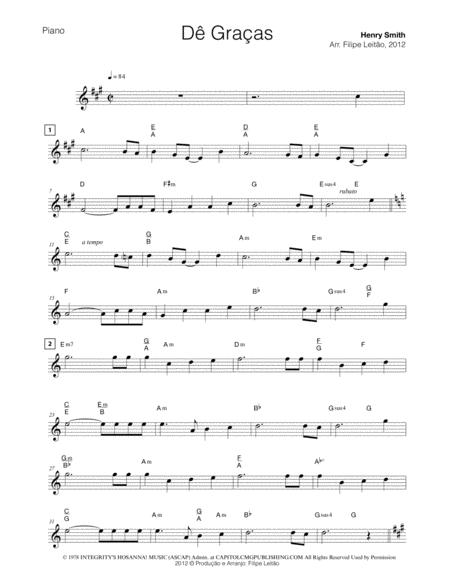 Give Thanks D Graas Sheet Music