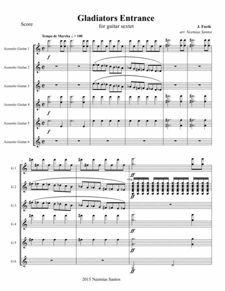 Gladiators Entrance Sheet Music