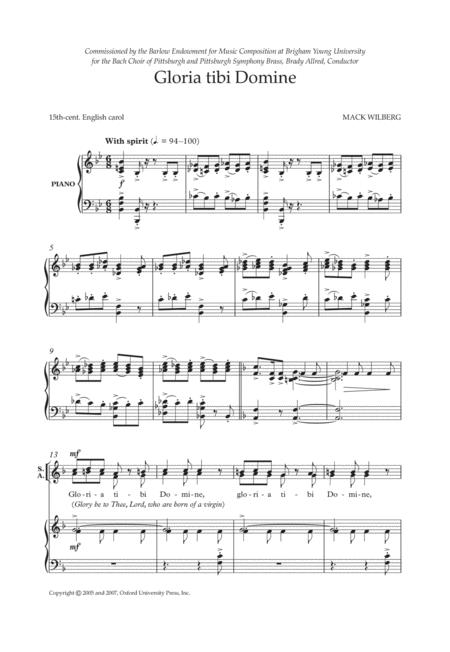 Gloria Tibi Domine Sheet Music