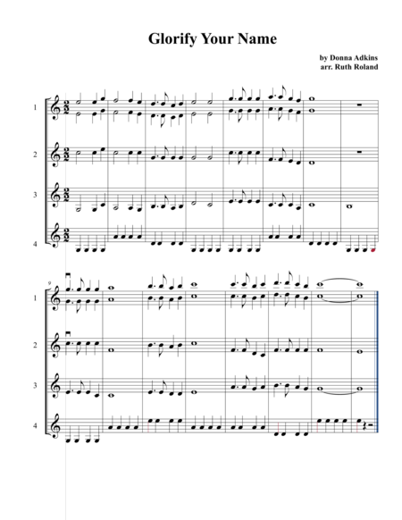 Glorify Thy Name Sheet Music