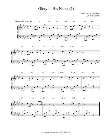 Glory To His Name Favorite Hymns Arrangements With 3 Levels Of Difficulties For Beginner And Intermediate Sheet Music