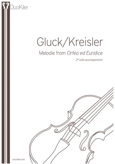 Gluck Arr Kreisler Melodie 2nd Violin Accompaniment Sheet Music