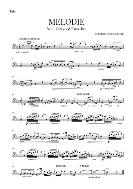 Gluck Melodie For Tuba Sheet Music