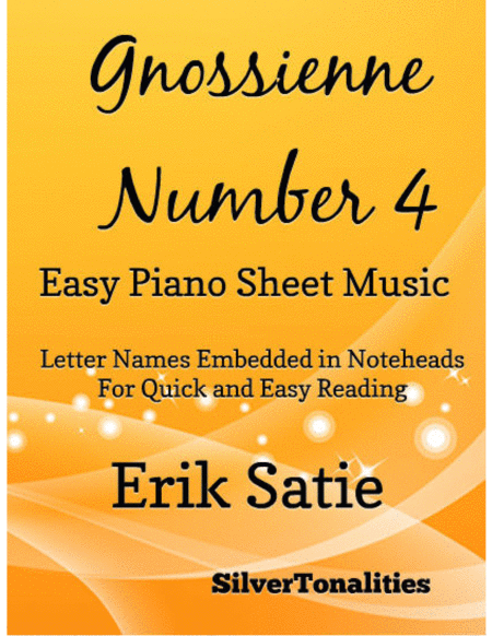 Free Sheet Music Gnossienne Number 4 Easy Piano Sheet Music