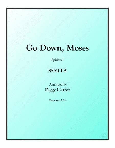 Free Sheet Music Go Down Moses Ssattb