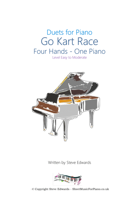 Free Sheet Music Go Kart Race Four Hands One Piano Easy To Moderate