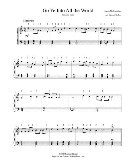 Go Ye Into All The World For Easy Piano Sheet Music