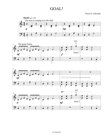 Goal Sheet Music