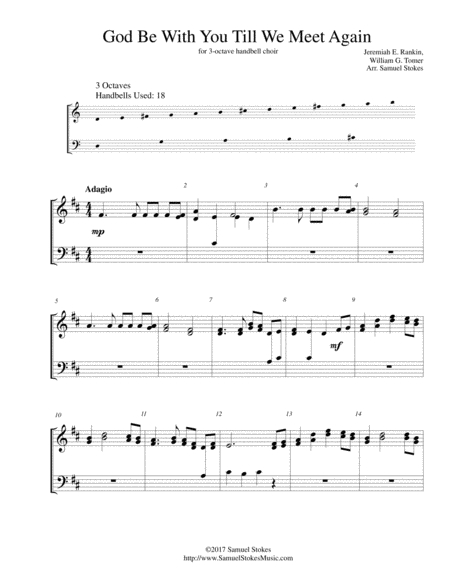 God Be With You Till We Meet Again For 3 Octave Handbell Choir Sheet Music