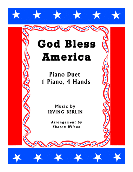 God Bless America 1 Piano 4 Hands Duet Sheet Music