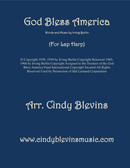 God Bless America Arranged For Lap Harp Sheet Music