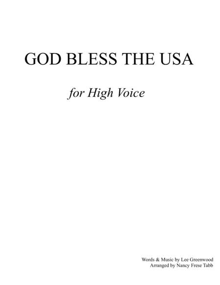 God Bless The U A Vocal Solo For High Voice Sheet Music