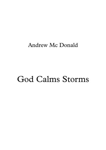 God Calms Storms Sheet Music