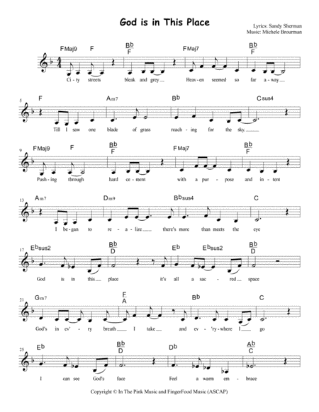 God Is In This Place Sheet Music