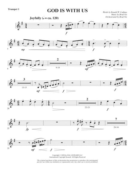 God Is With Us Bb Trumpet 1 Sheet Music