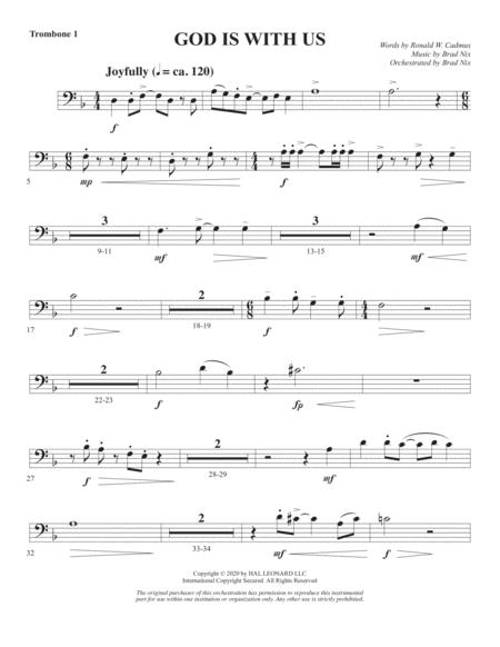 God Is With Us Trombone 1 Sheet Music