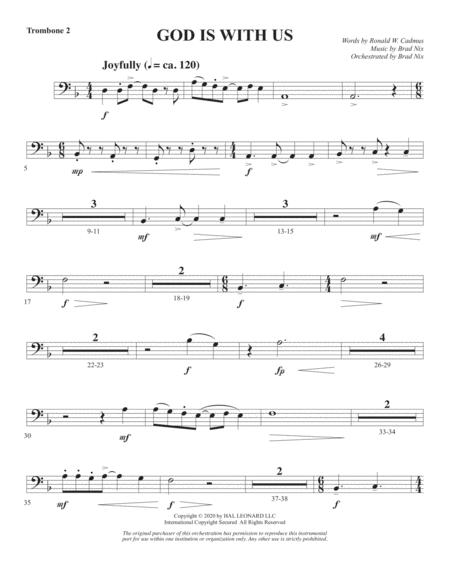 God Is With Us Trombone 2 Sheet Music