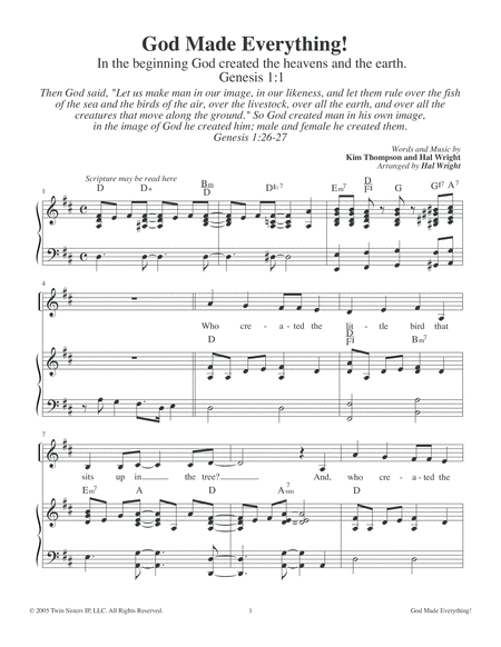 Free Sheet Music God Made Everything