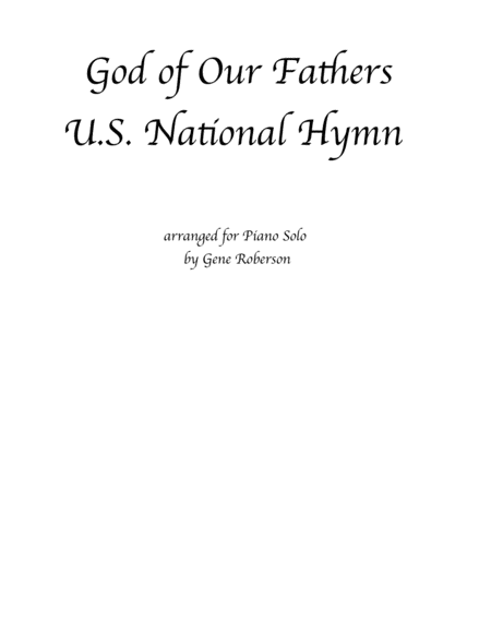 God Of Our Fathers From The Mary Jean Brown Collection Sheet Music