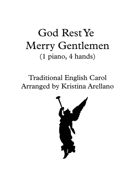 God Rest Ye Merry Gentlemen 1 Piano 4 Hands Sheet Music