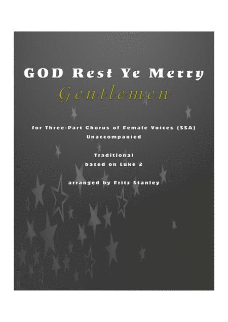 God Rest Ye Merry Gentlemen Ssa A Cappella Sheet Music