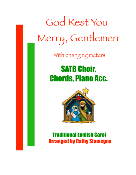 God Rest You Merry Gentlemen Satb Choir Chords Piano Acc Sheet Music