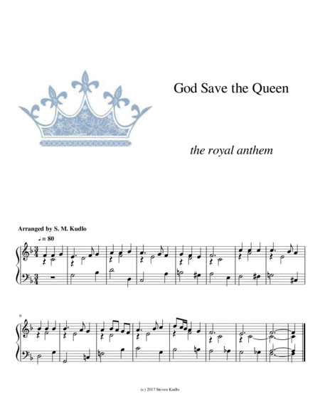 Free Sheet Music God Save The Queen Or King