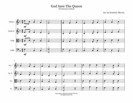 God Save The Queen String Quartet Sheet Music